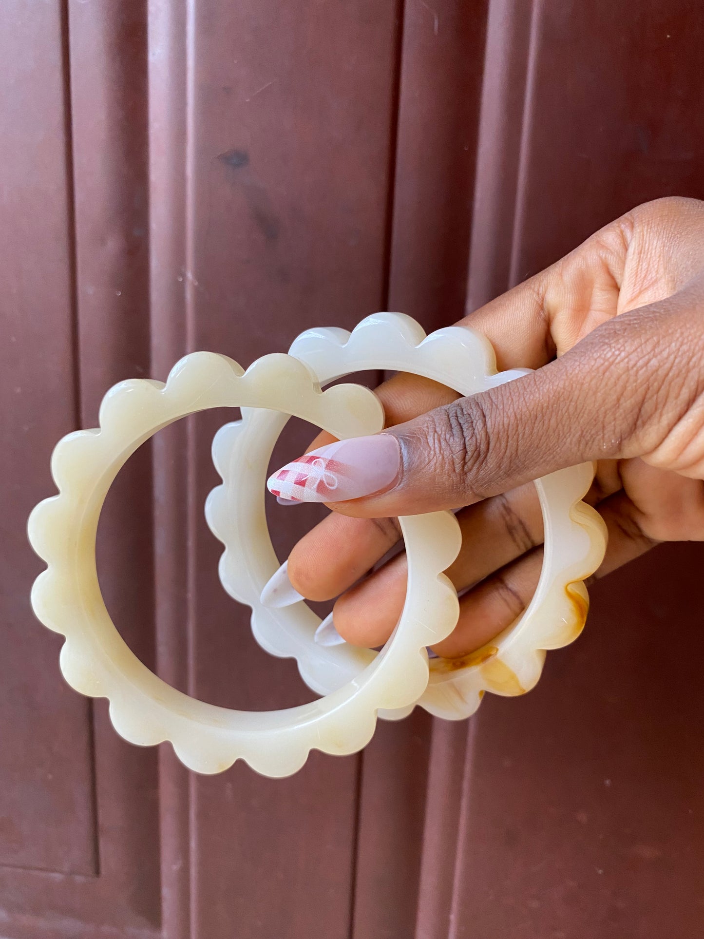 Small bolt acrylic bracelet