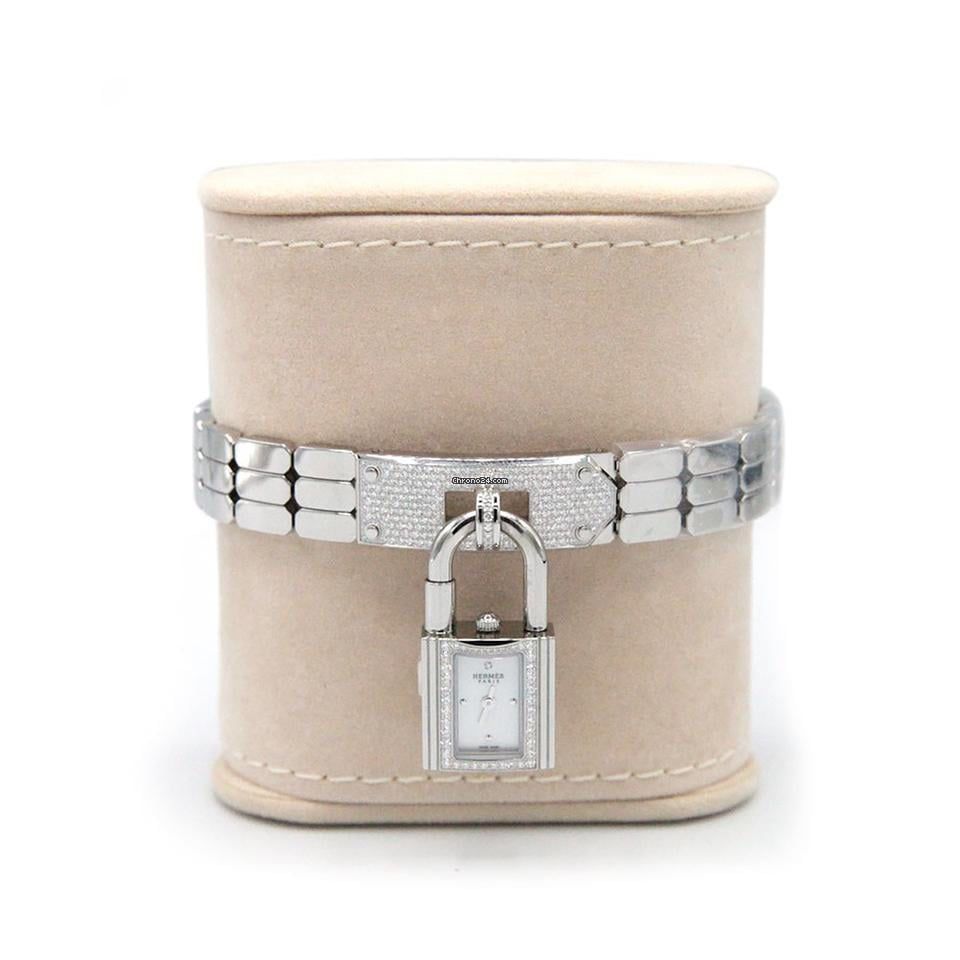 Silver padlock watch