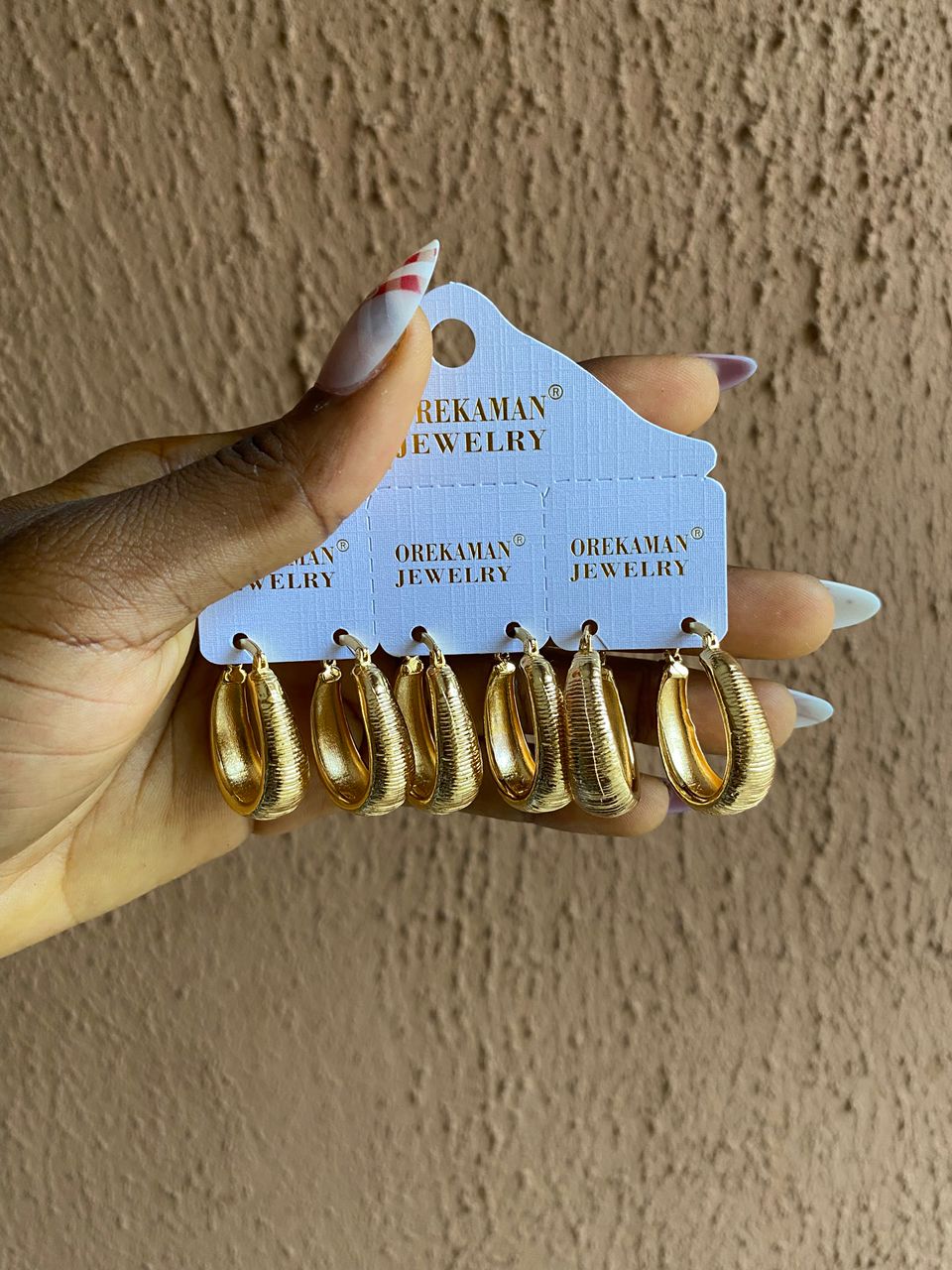 Rectangle curve earring