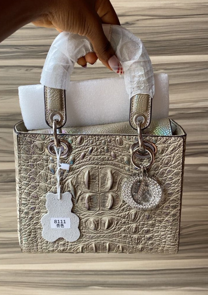 Lady Dior Croc skin bag