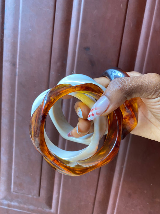 Swirls acrylic bracelet