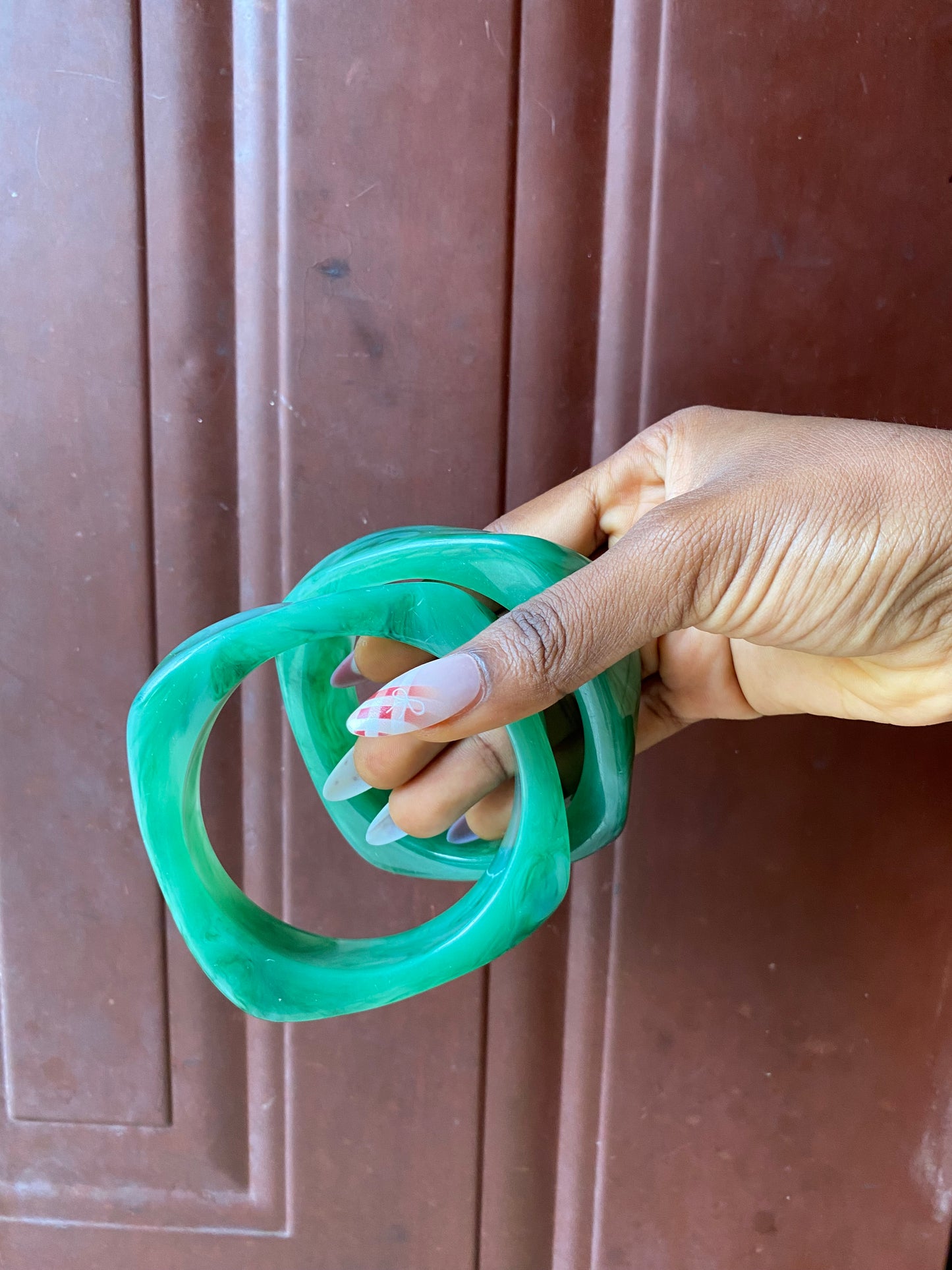 Big square acrylic bracelet