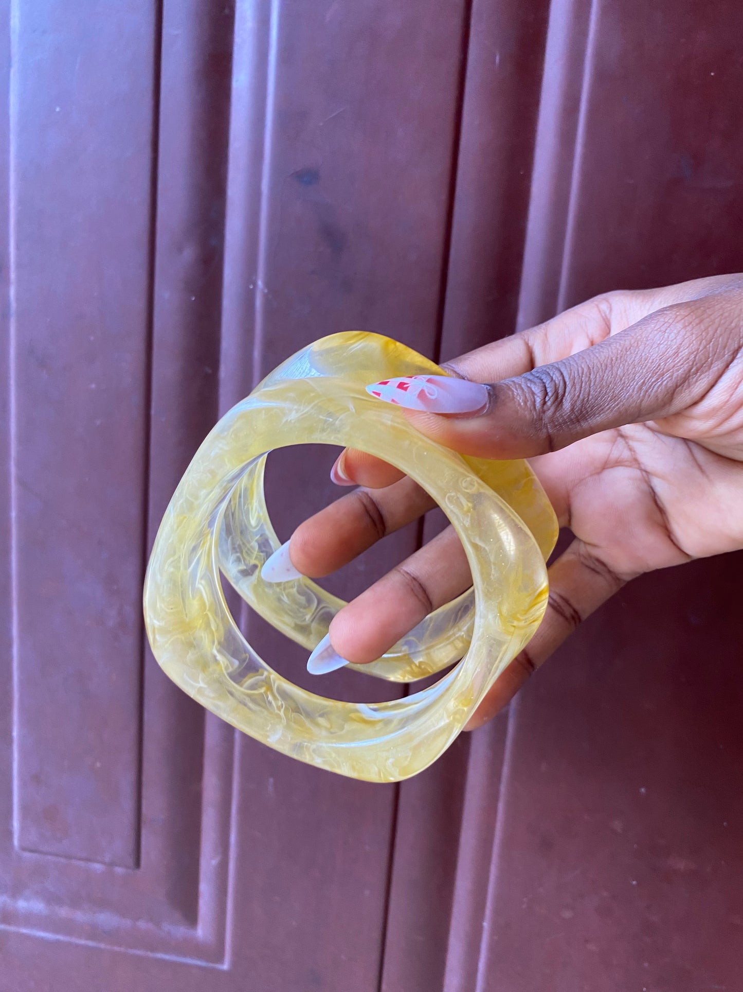 Big square acrylic bracelet