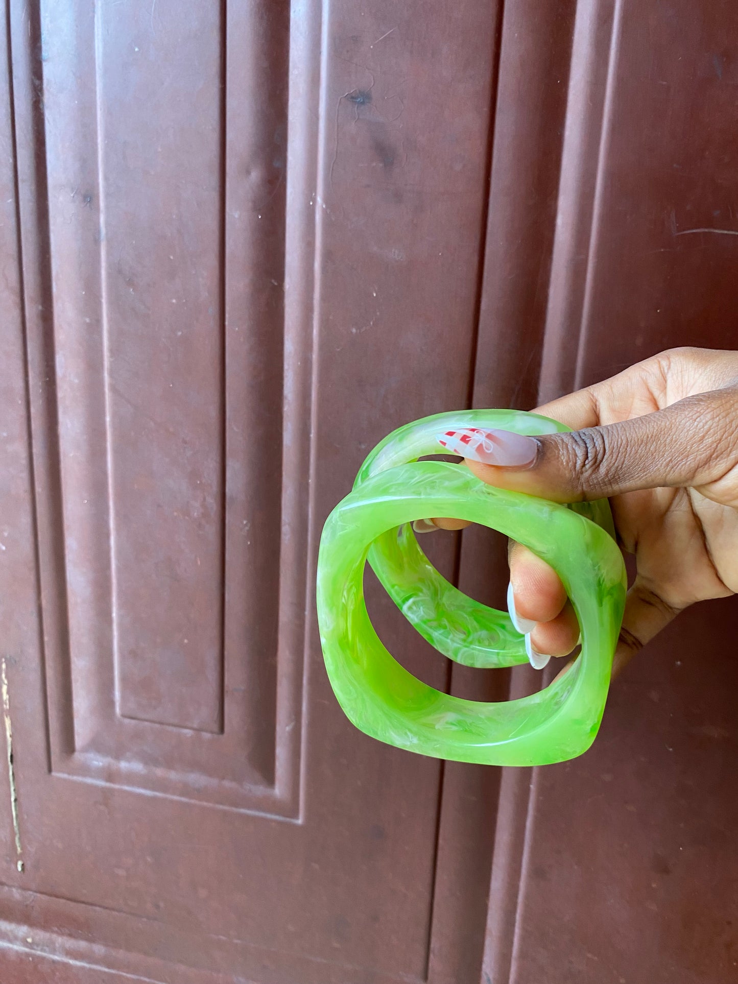 Big square acrylic bracelet
