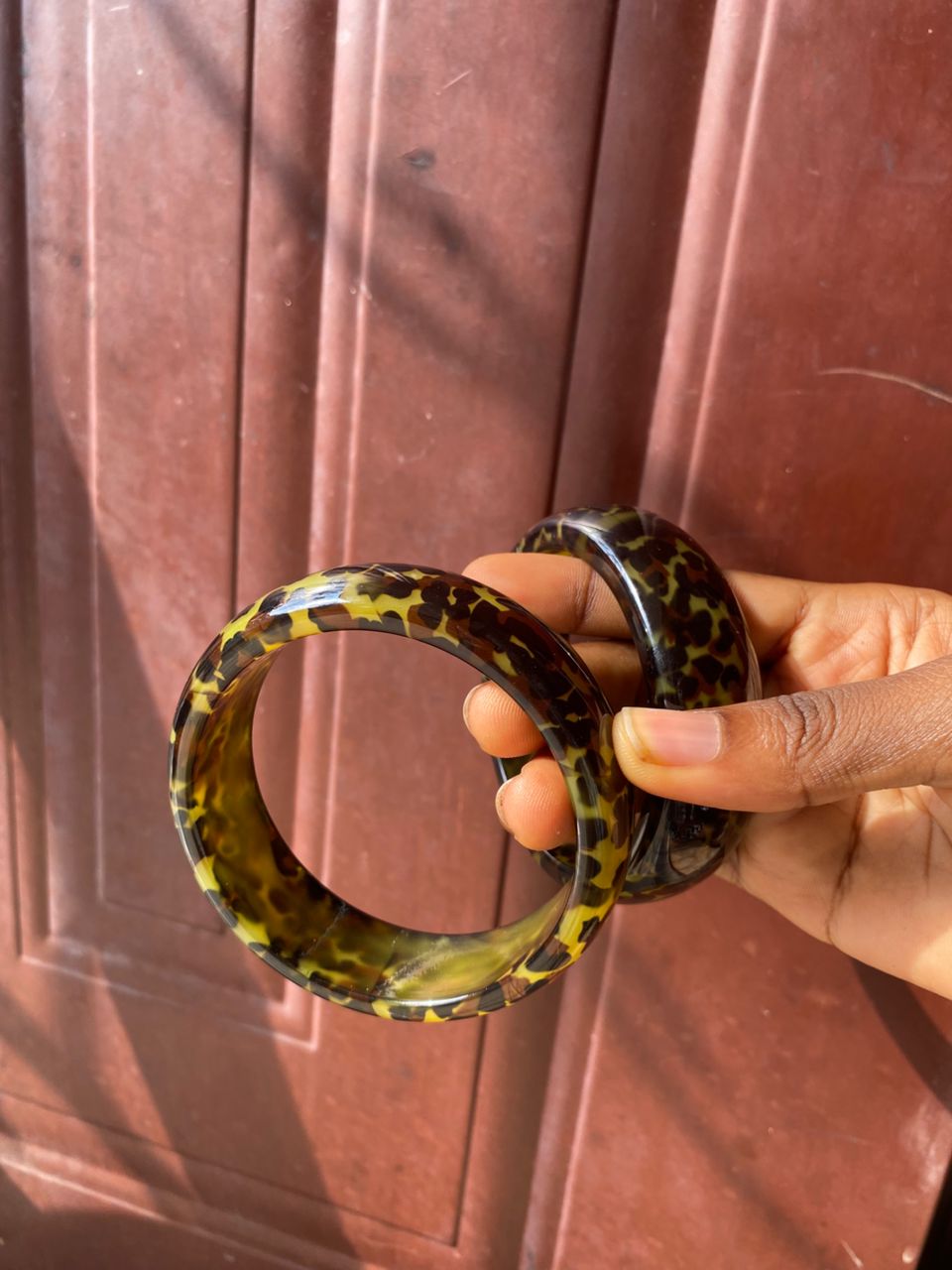 Leopard print bangles