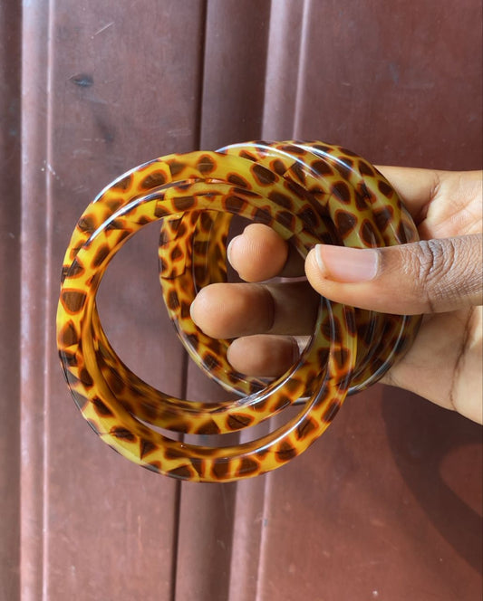Leopard print bangles
